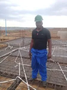 Electrical conduits installed on a construction site
