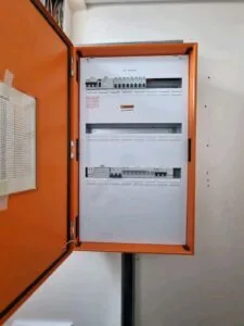 Distribution board inspected as part of electrical COC work